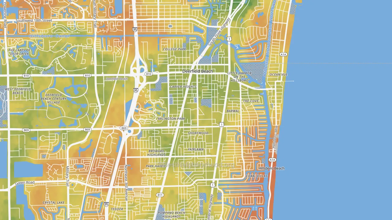 Bike Grade map of 33441, FL