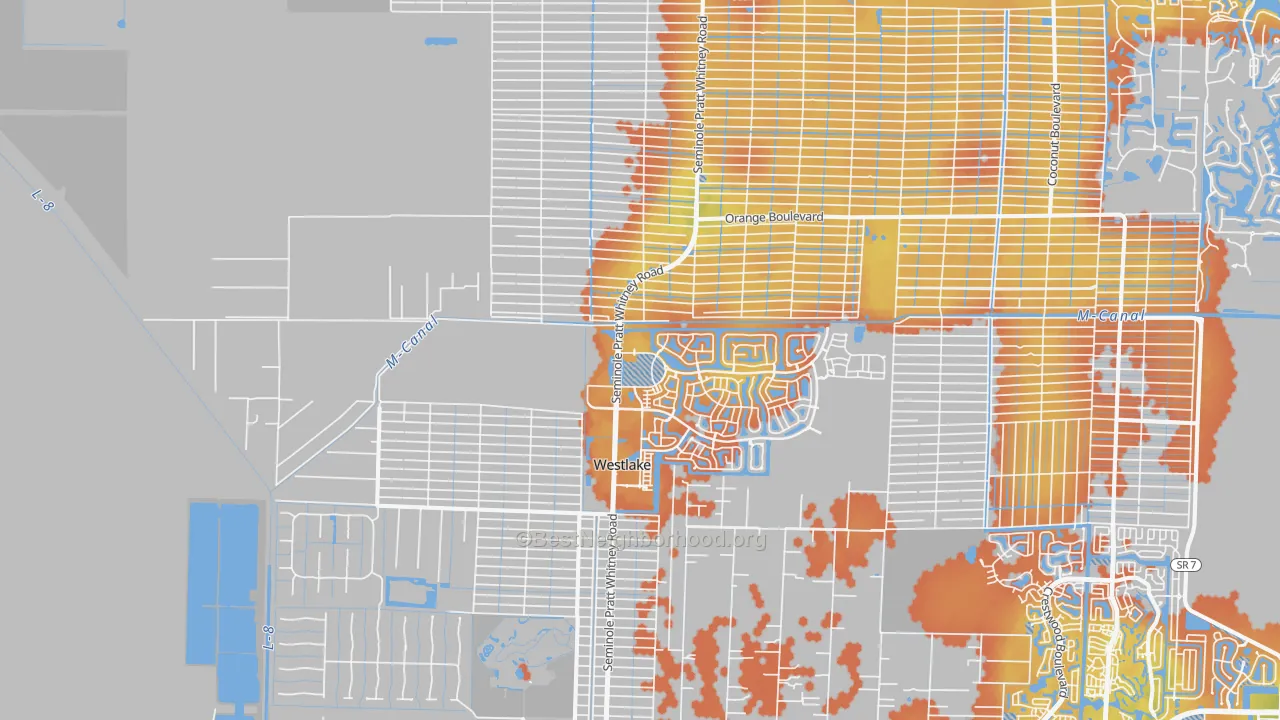 Bike Grade map of 33470, FL