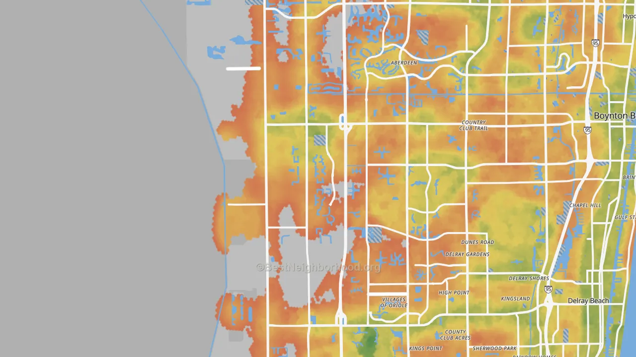 Bike Grade map of 33473, FL