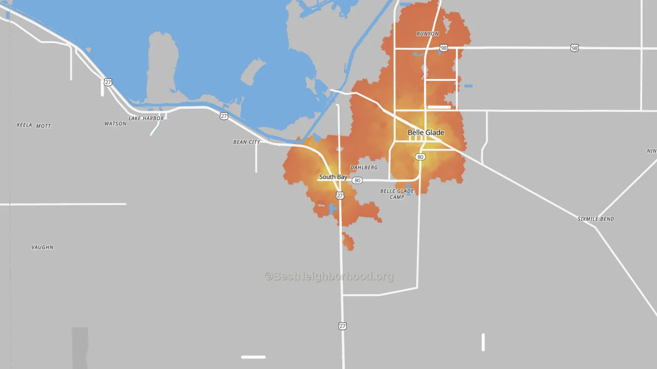 Bike Grade map of 33493, FL