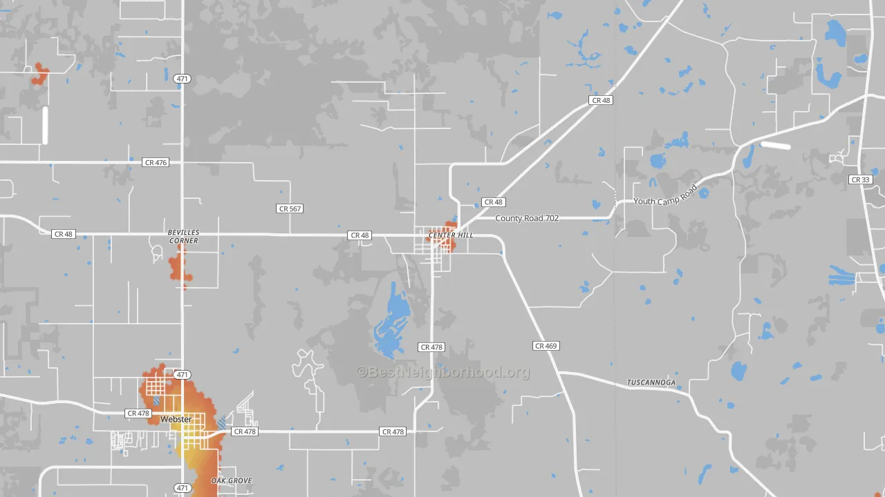 Bike Grade map of 33514, FL