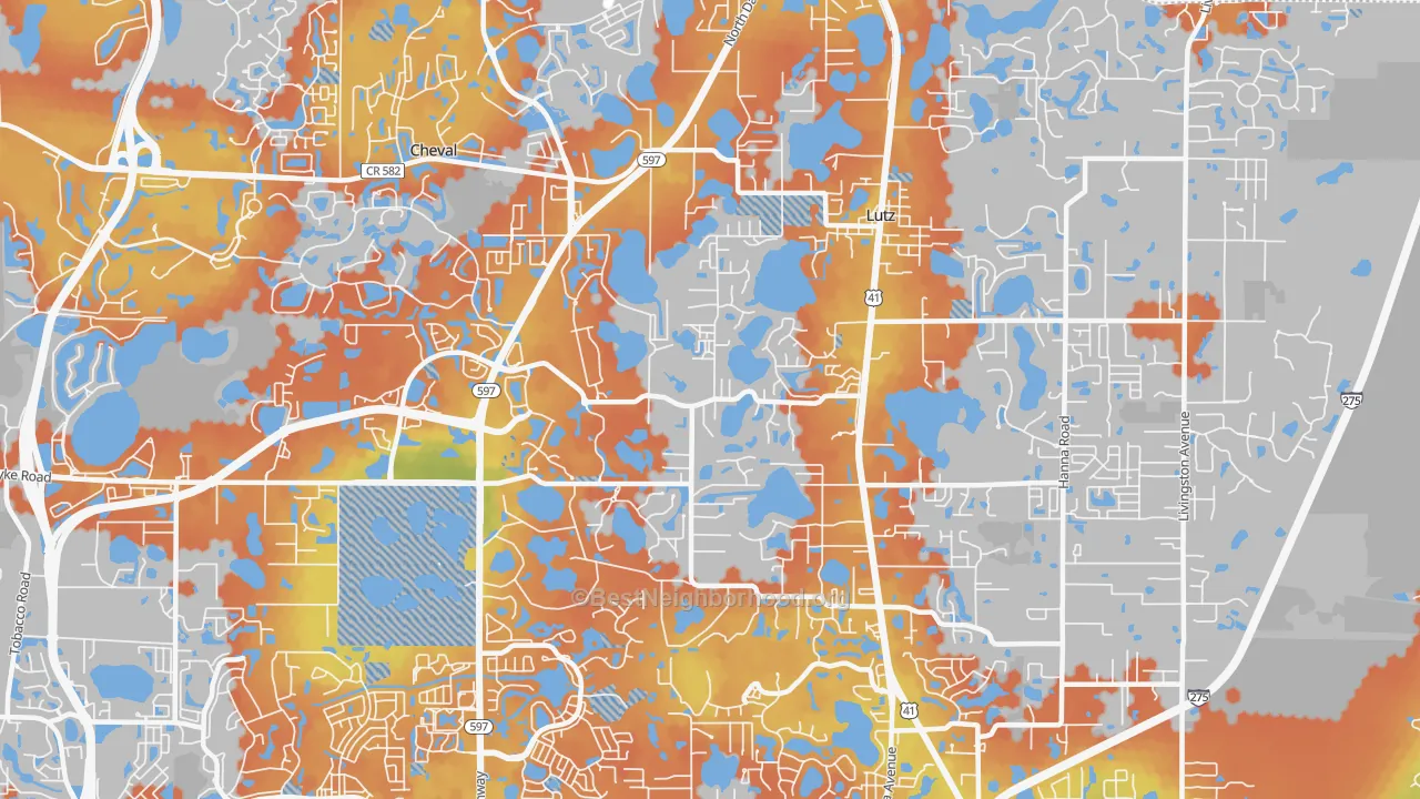 Bike Grade map of 33548, FL