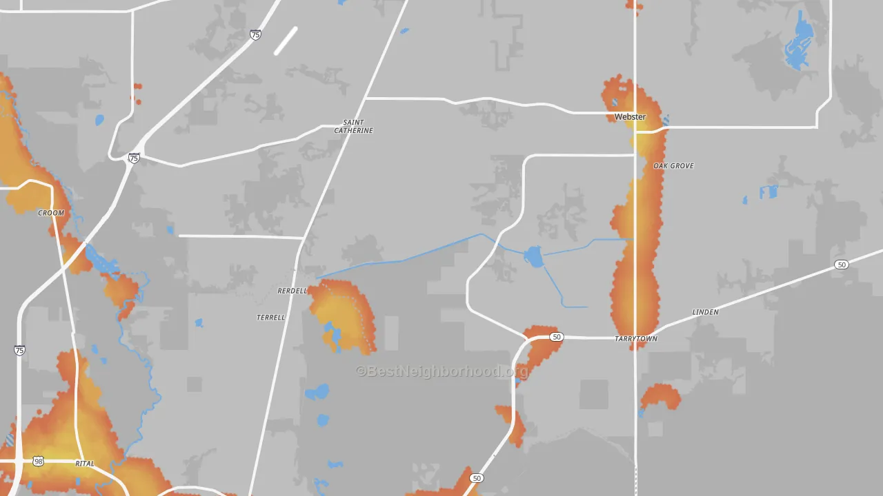 Bike Grade map of 33597, FL