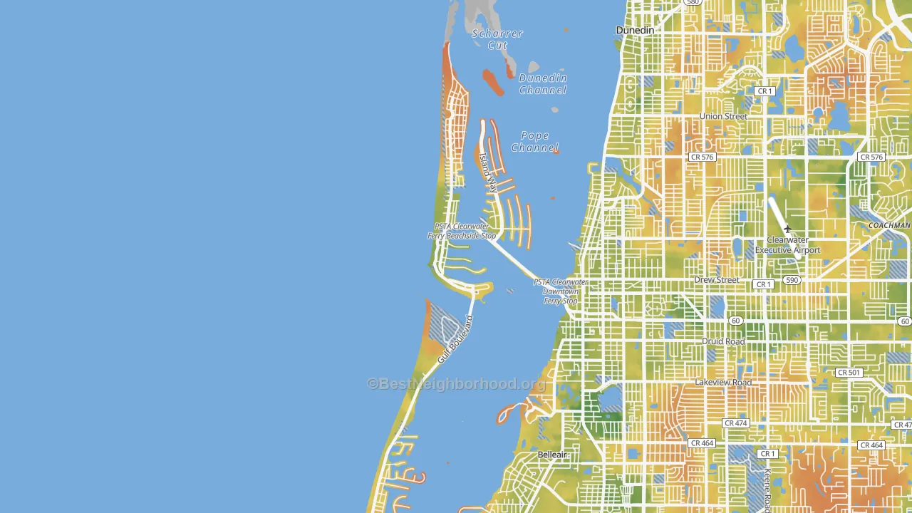 Bike Grade map of 33767, FL