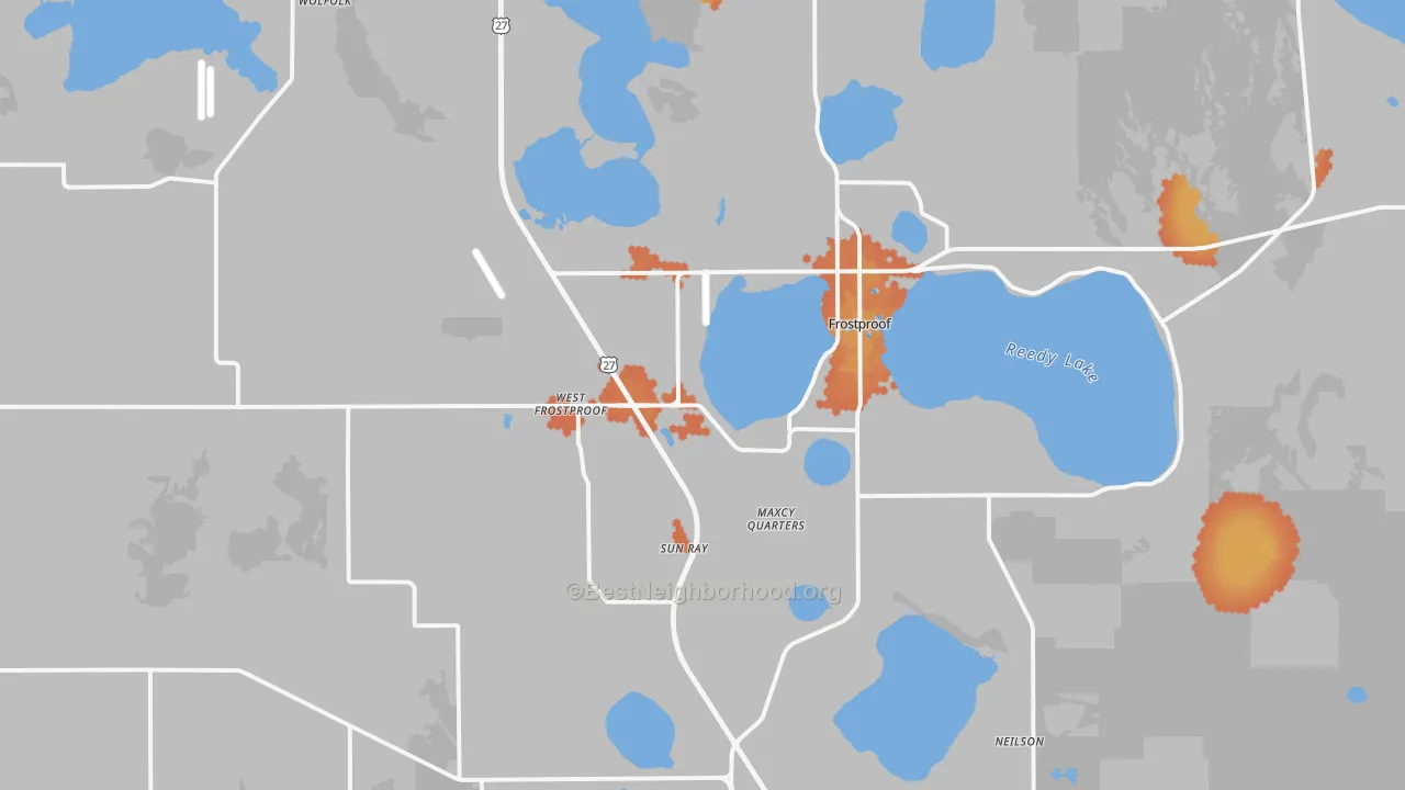 Bike Grade map of 33843, FL