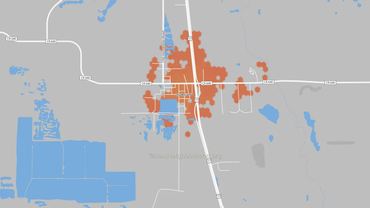 Bike Grade map of 33847, FL