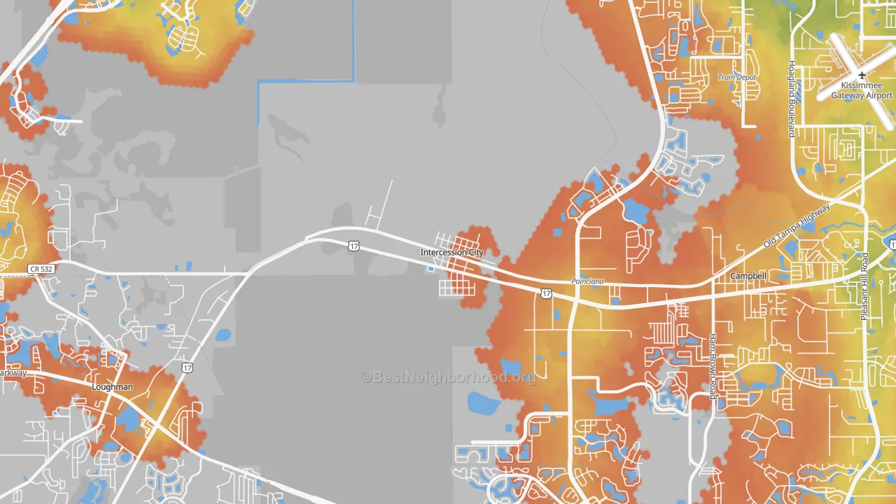 Bike Grade map of 33848, FL