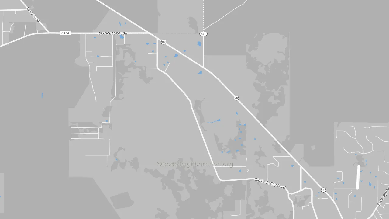 Bike Grade map of 33849, FL