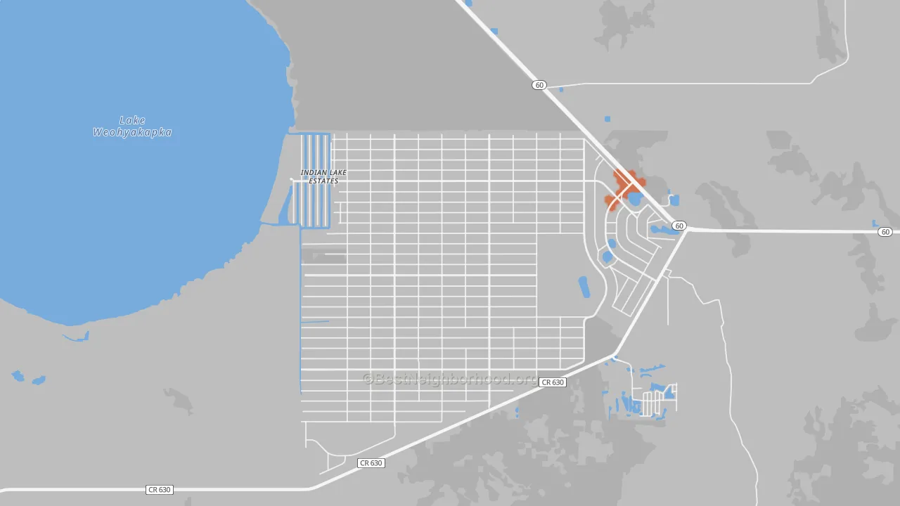 Bike Grade map of 33855, FL