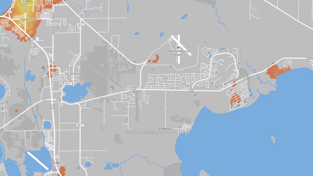 Bike Grade map of 33876, FL