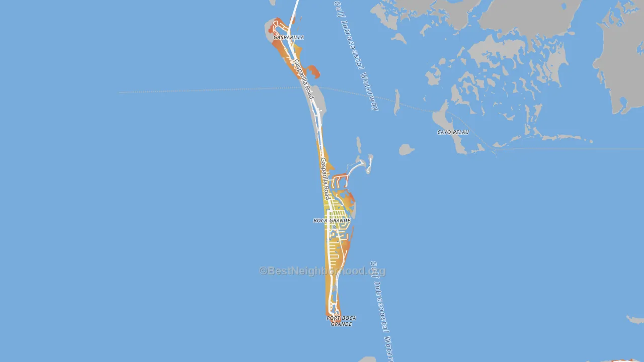 Bike Grade map of 33921, FL