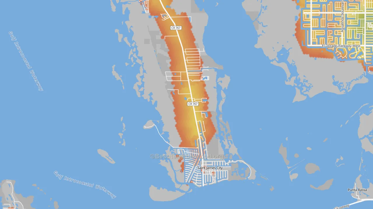 Bike Grade map of 33956, FL