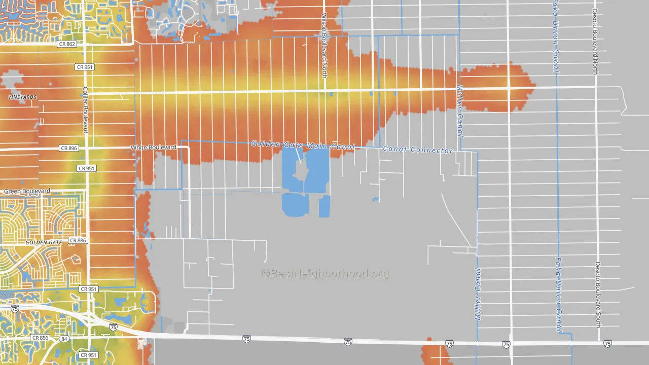 Bike Grade map of 34117, FL