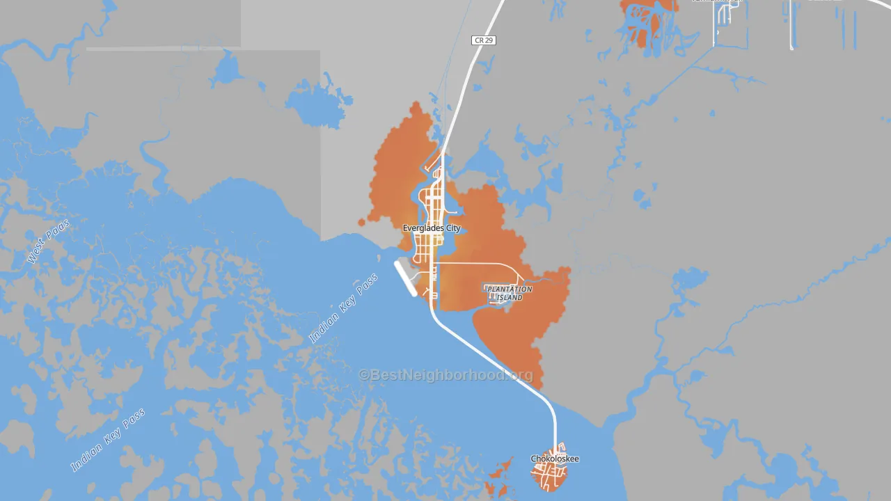 Bike Grade map of 34139, FL
