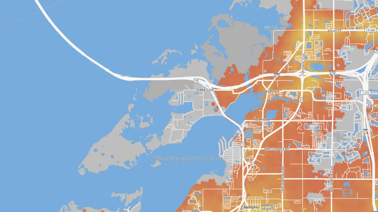 Bike Grade map of 34250, FL