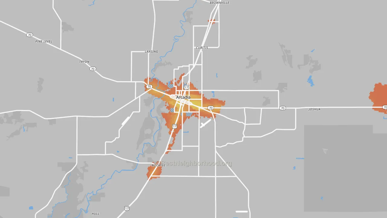 Bike Grade map of 34266, FL