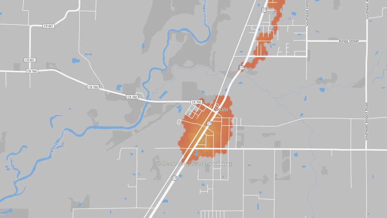 Bike Grade map of 34268, FL