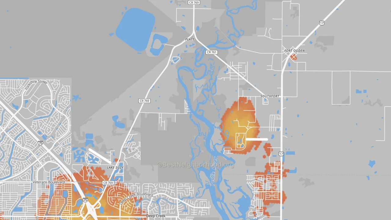 Bike Grade map of 34269, FL