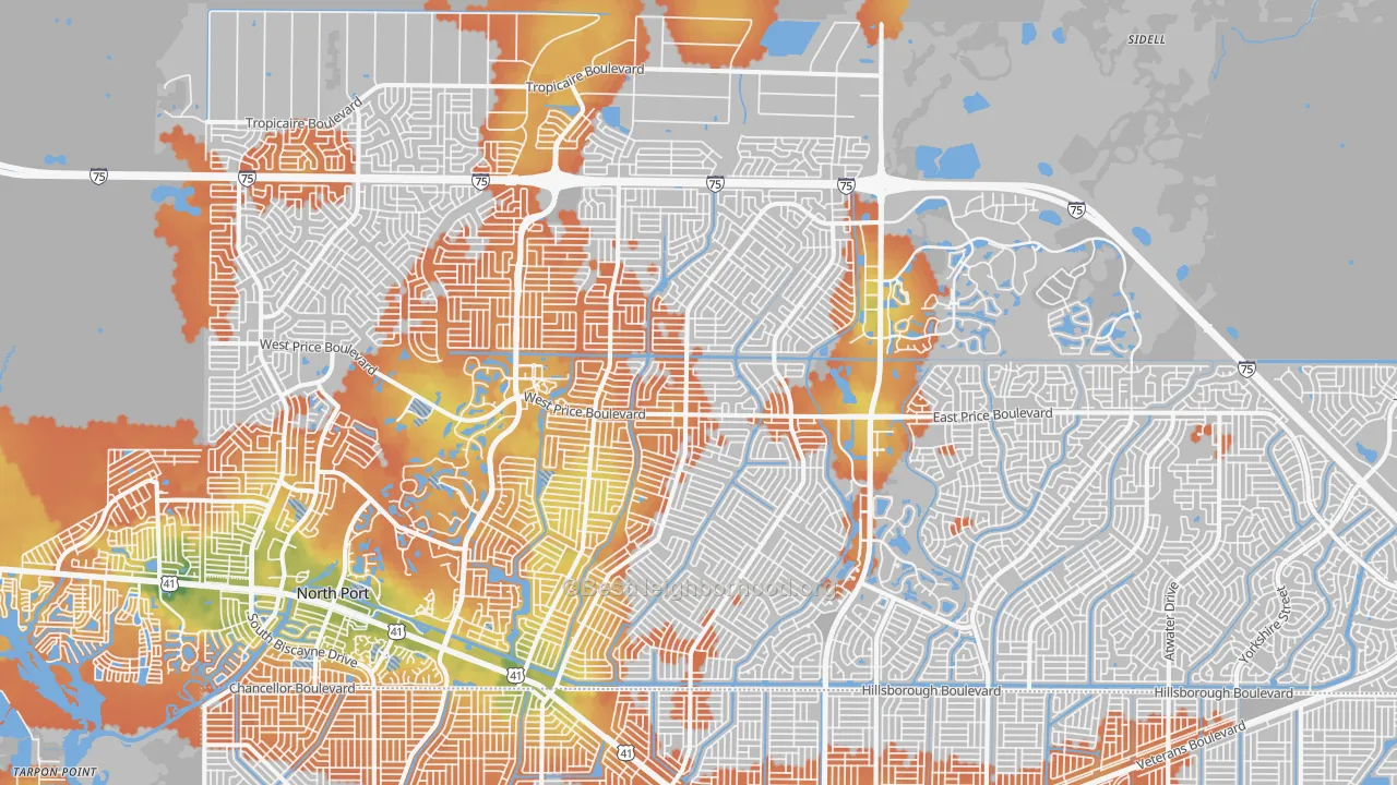 Bike Grade map of 34286, FL