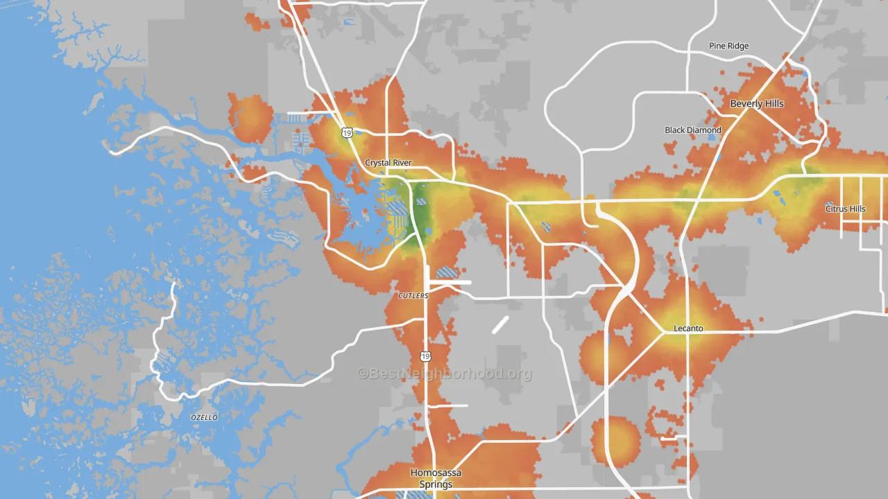 Bike Grade map of 34429, FL
