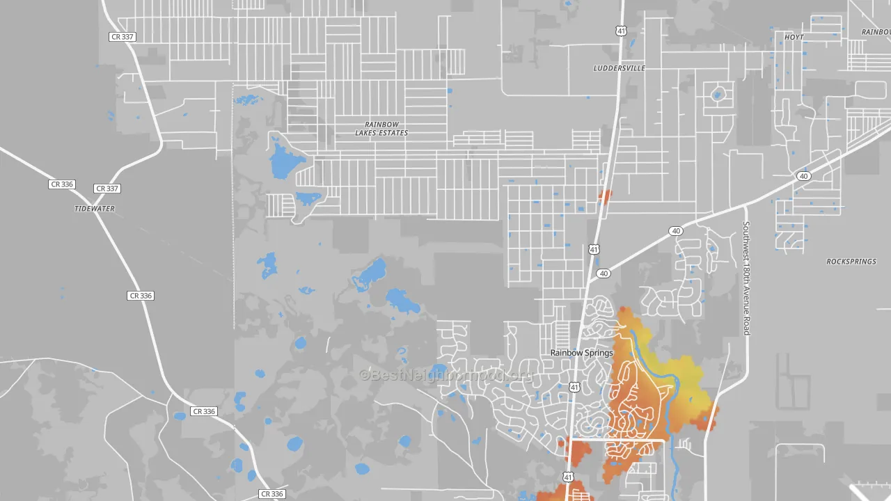 Bike Grade map of 34431, FL