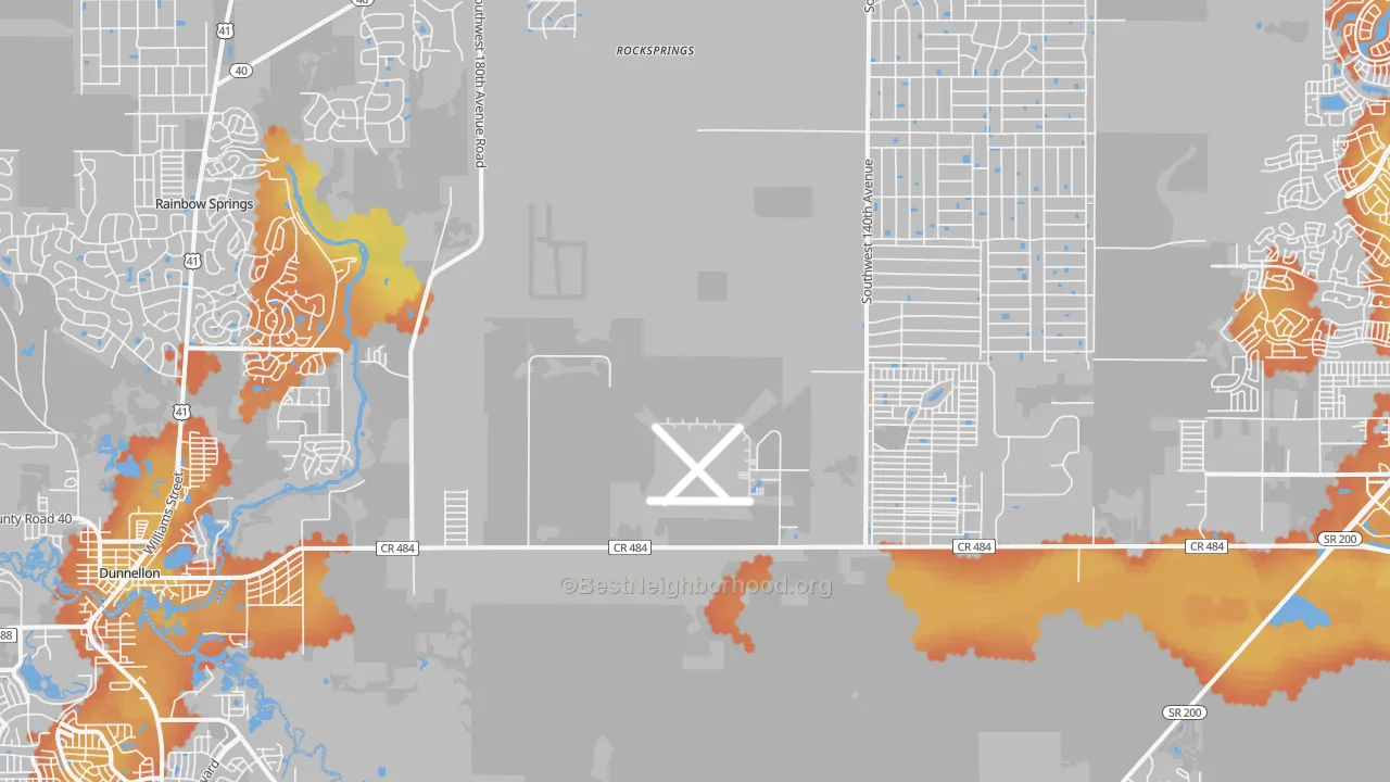 Bike Grade map of 34432, FL