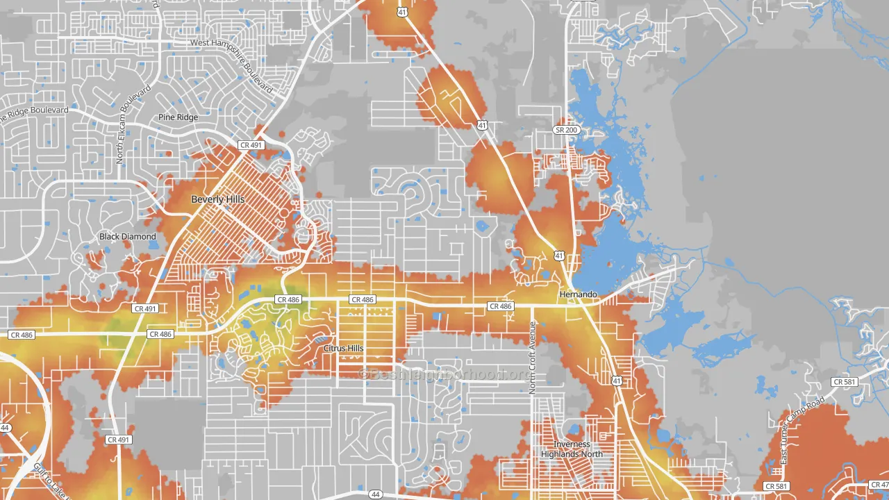 Bike Grade map of 34442, FL