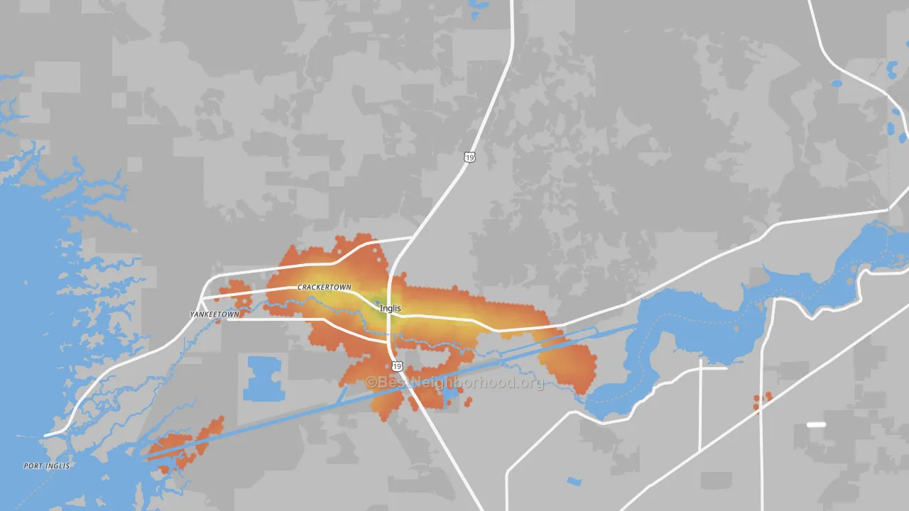 Bike Grade map of 34449, FL