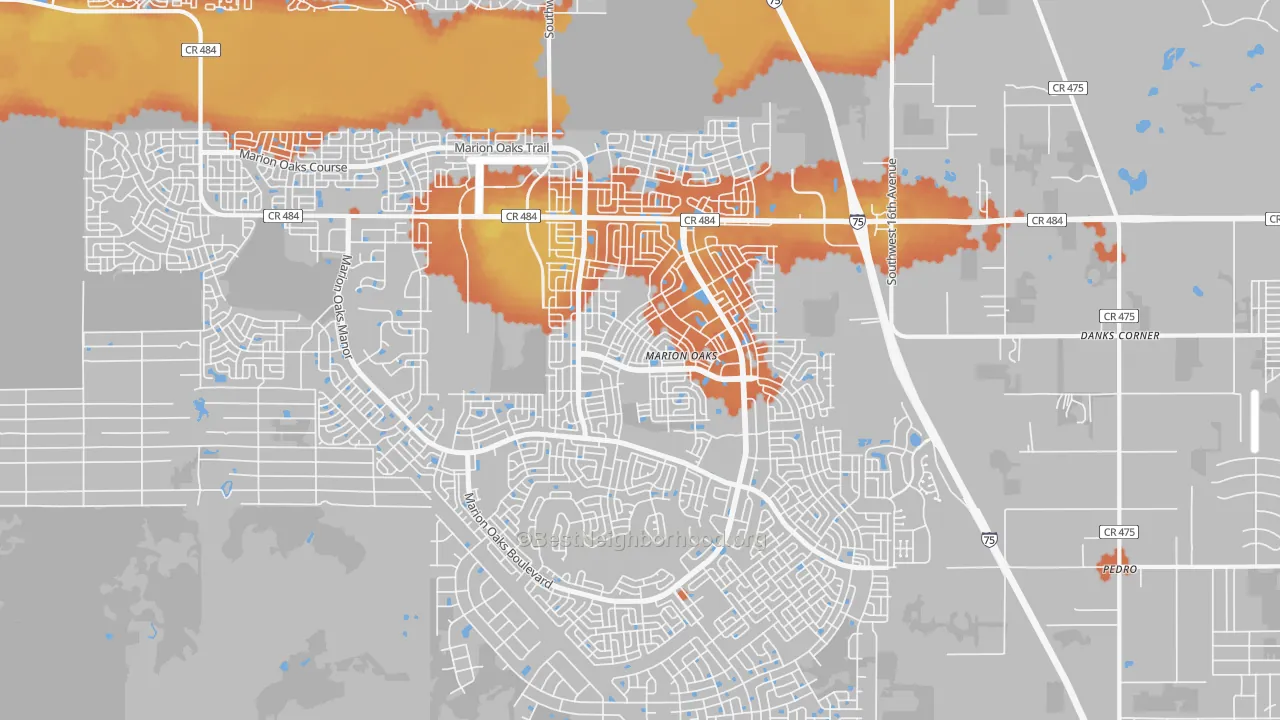 Bike Grade map of 34473, FL