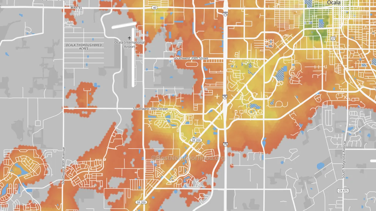 Bike Grade map of 34474, FL