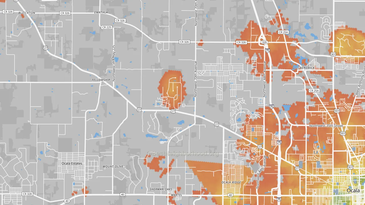 Bike Grade map of 34482, FL