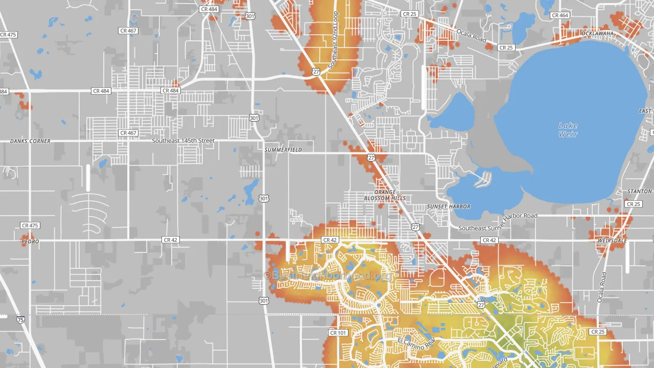 Bike Grade map of 34491, FL