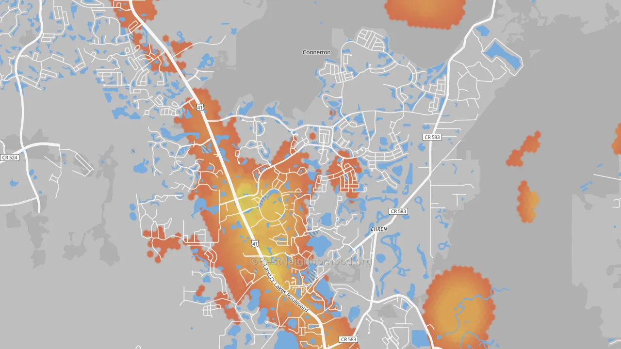 Bike Grade map of 34637, FL
