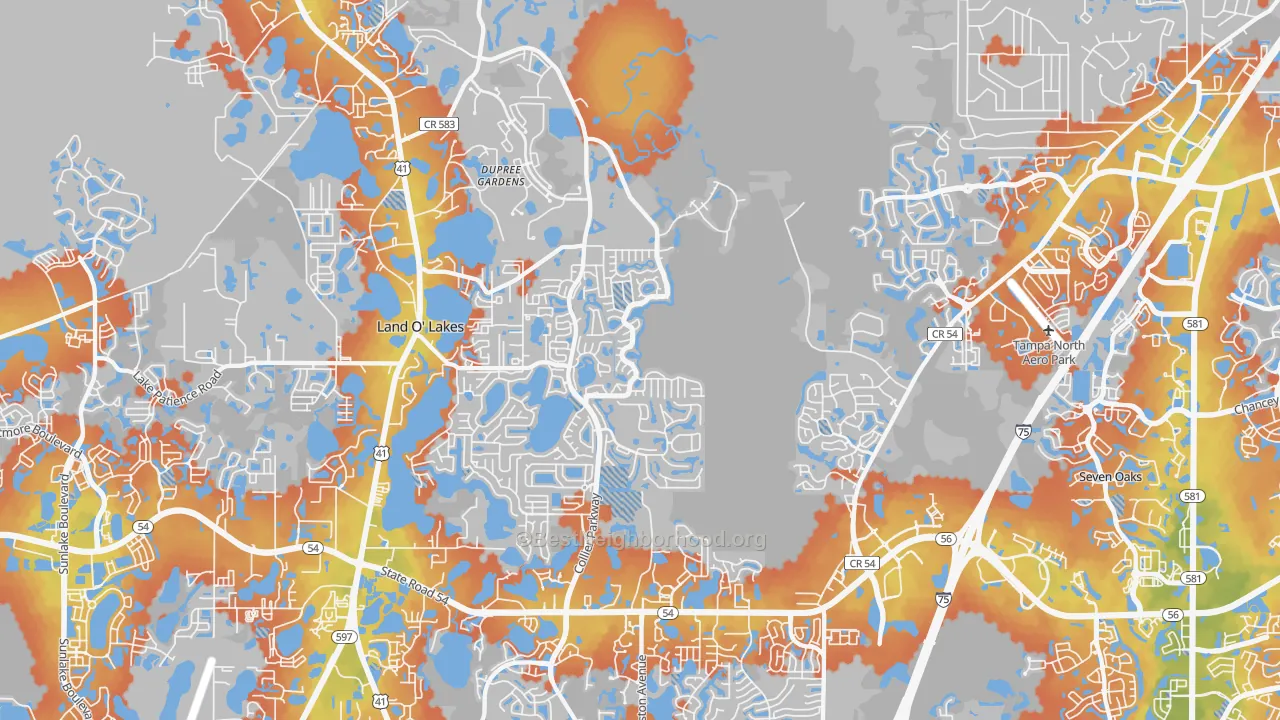 Bike Grade map of 34639, FL