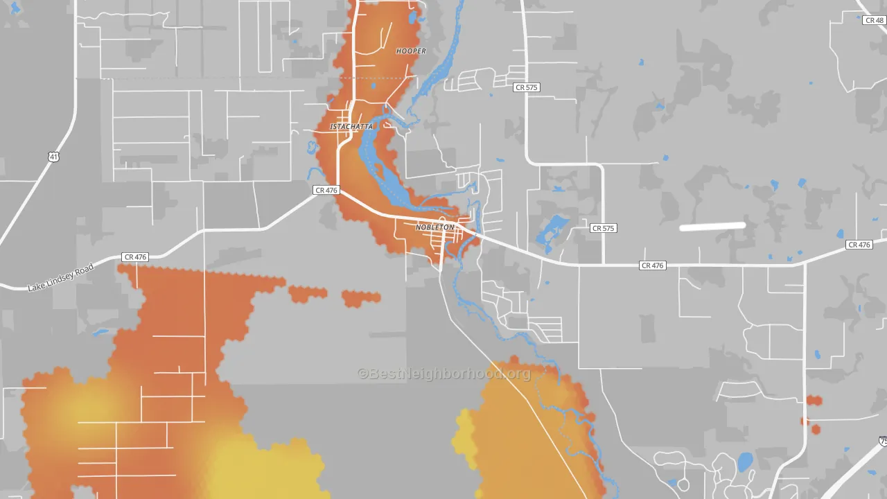 Bike Grade map of 34661, FL
