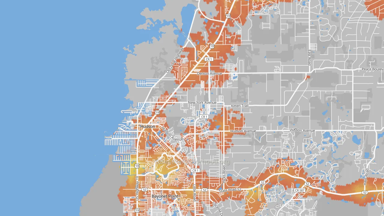 Bike Grade map of 34667, FL
