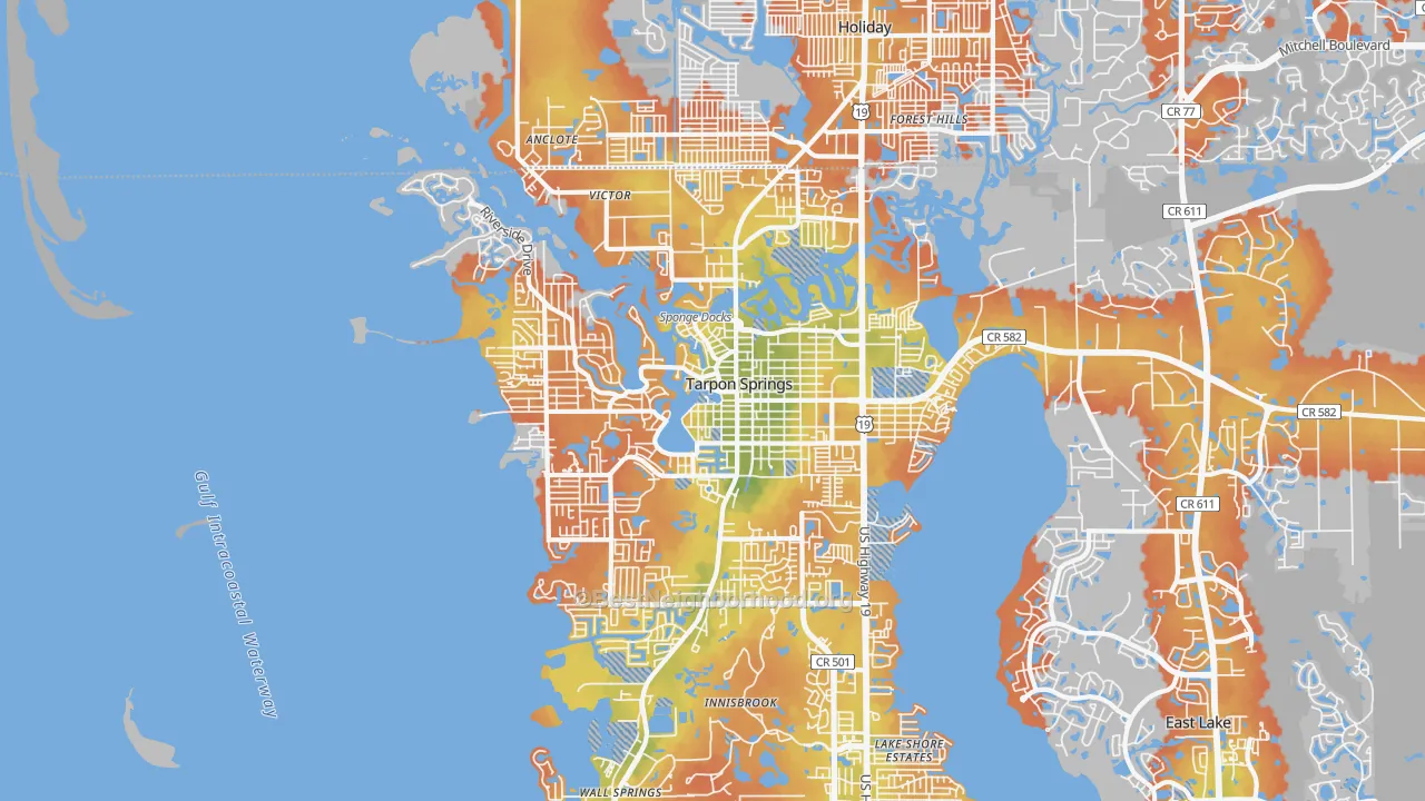 Bike Grade map of 34689, FL