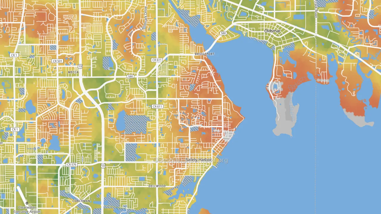 Bike Grade map of 34695, FL