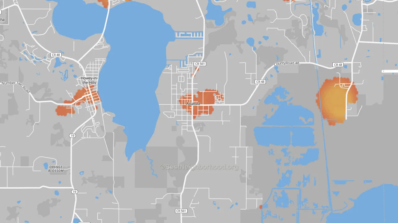 Bike Grade map of 34705, FL