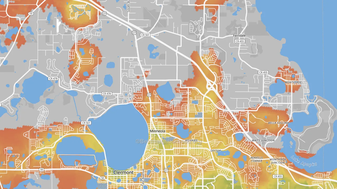 Bike Grade map of 34715, FL