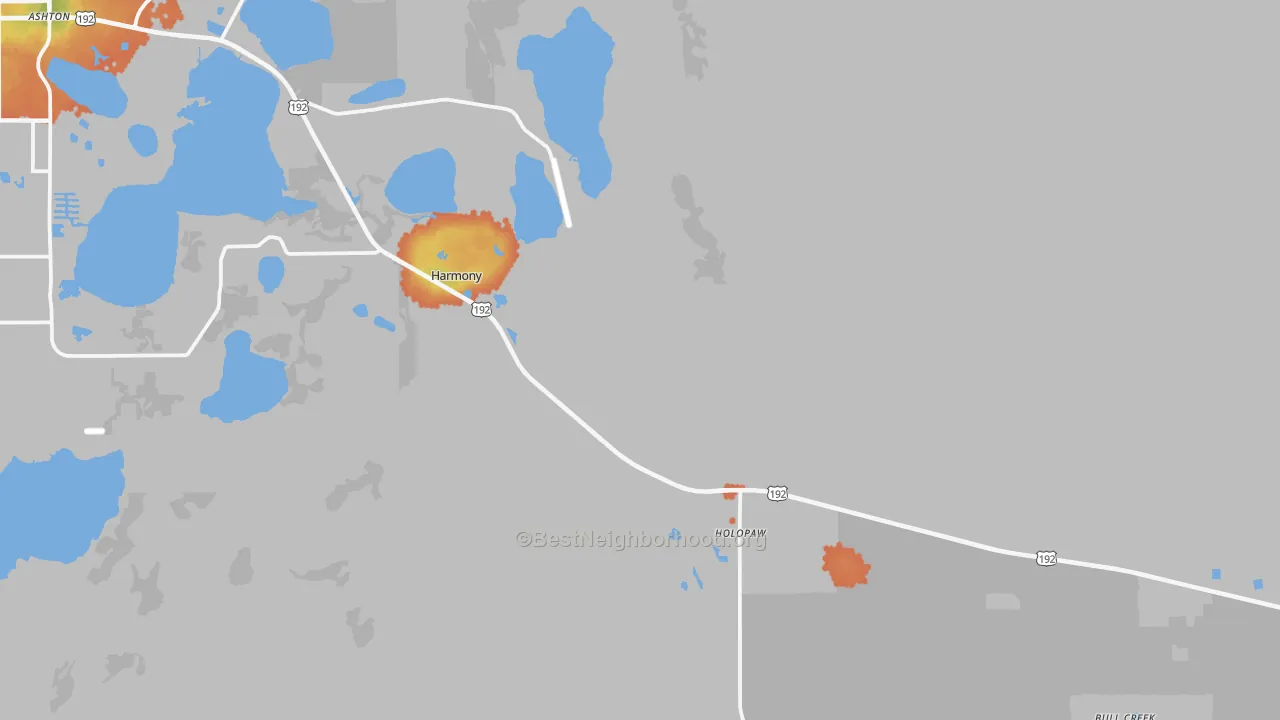 Bike Grade map of 34773, FL