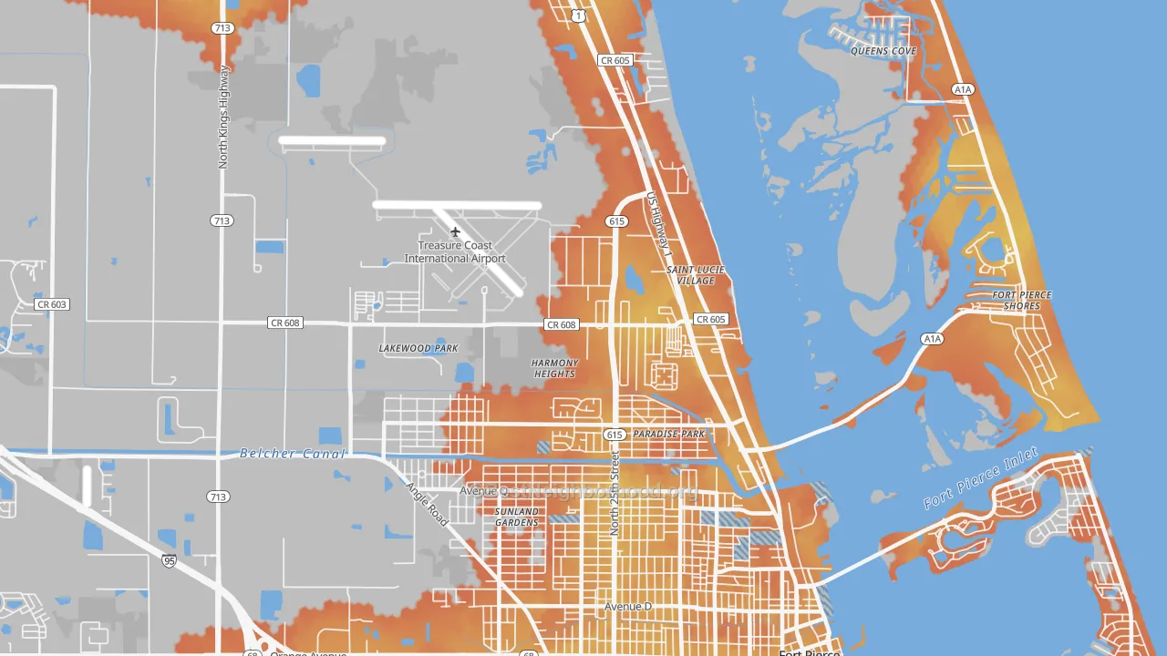 Bike Grade map of 34946, FL
