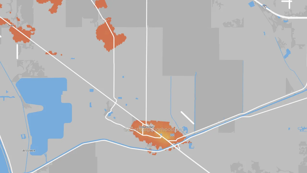 Bike Grade map of 34956, FL