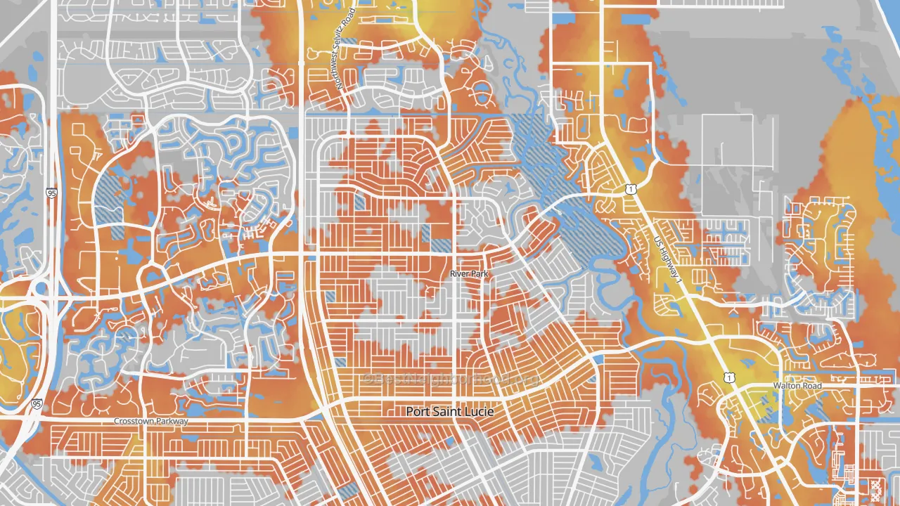 Bike Grade map of 34983, FL