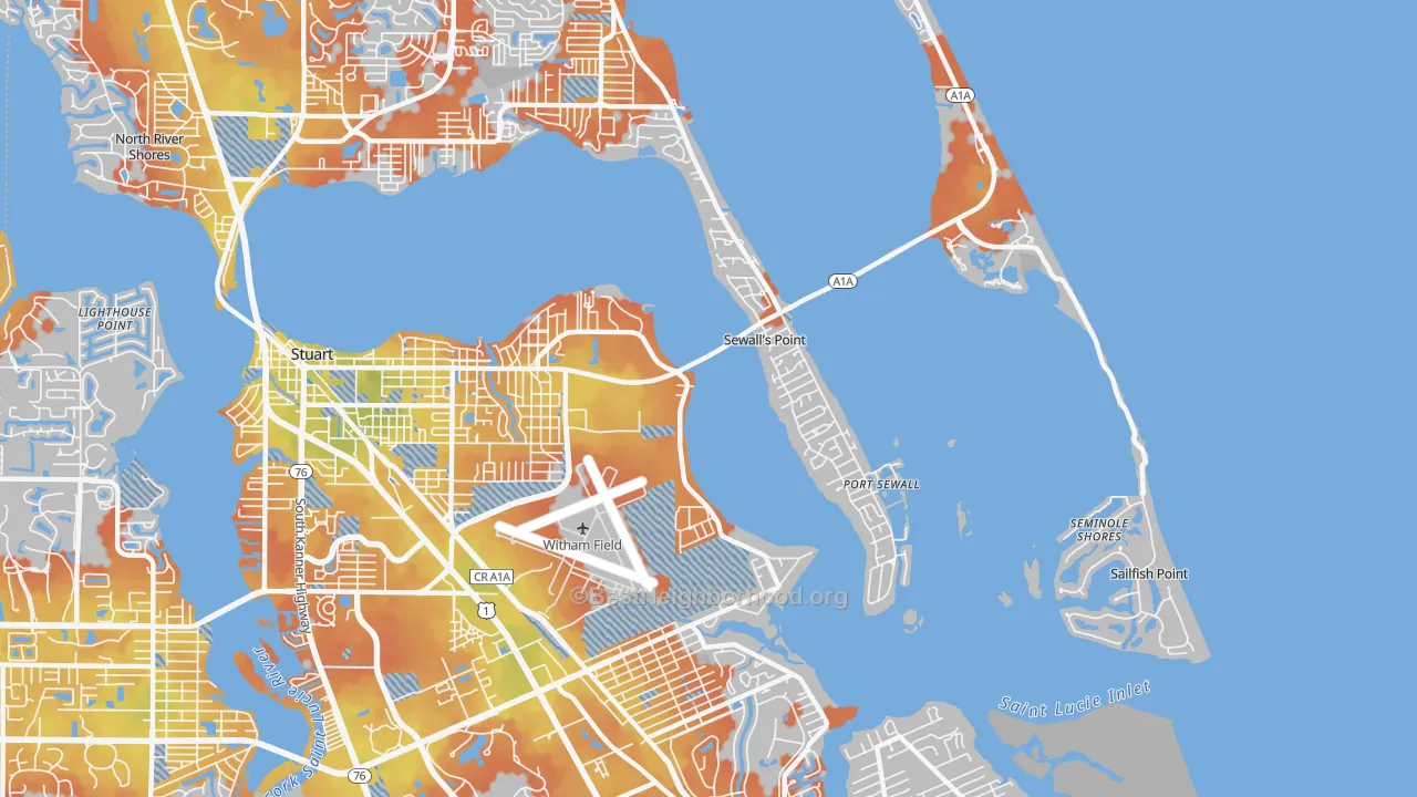 Bike Grade map of 34996, FL