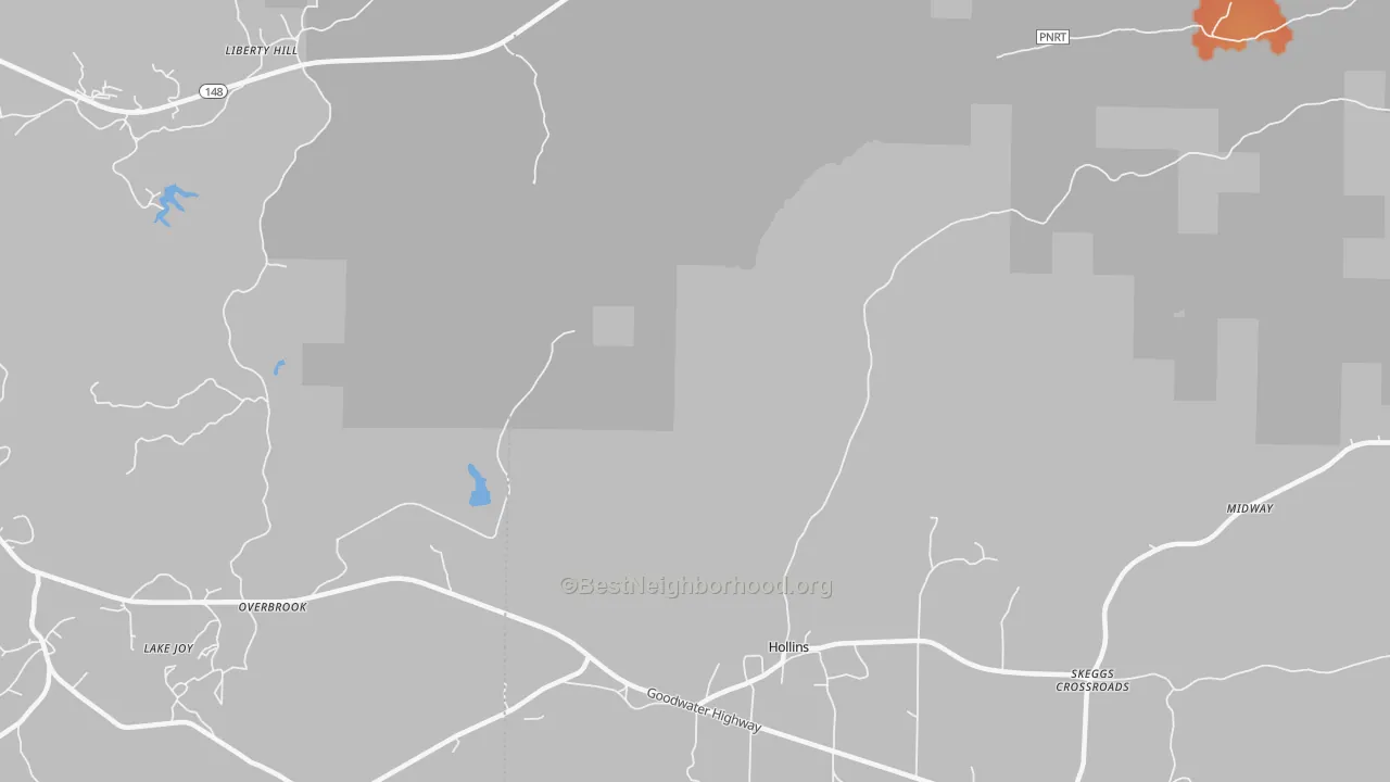 Bike Grade map of 35082, AL
