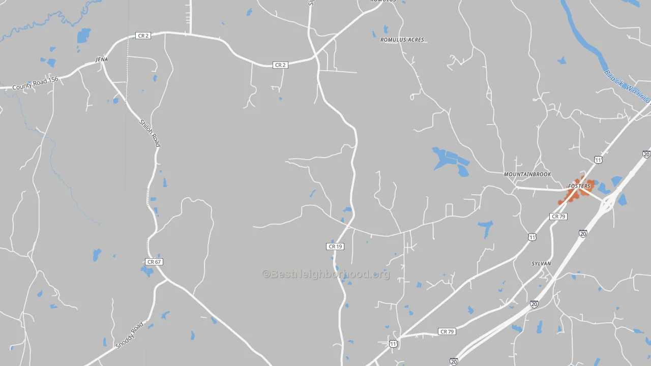 Bike Grade map of 35480, AL