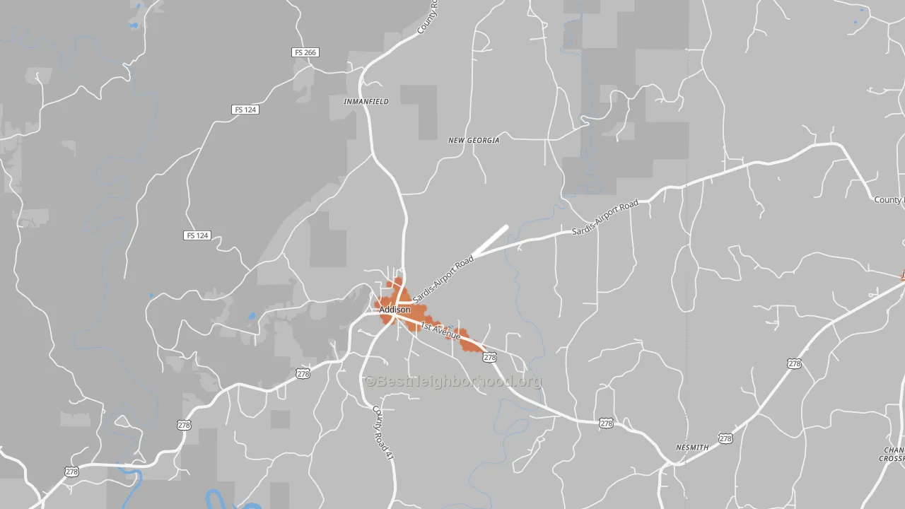 Bike Grade map of 35540, AL