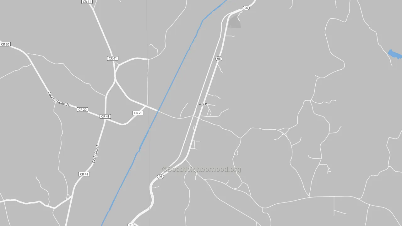 Bike Grade map of 35545, AL