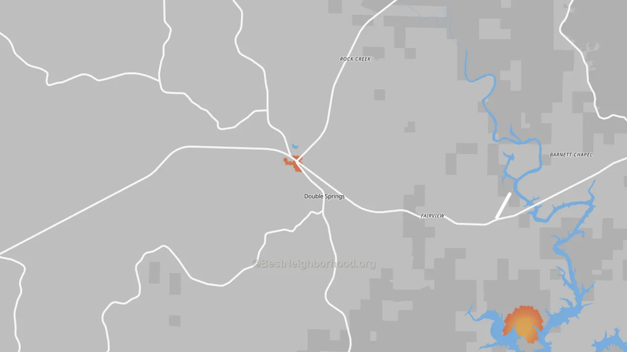 Bike Grade map of 35553, AL